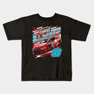 Chase Elliott Black LLumar Car Kids T-Shirt